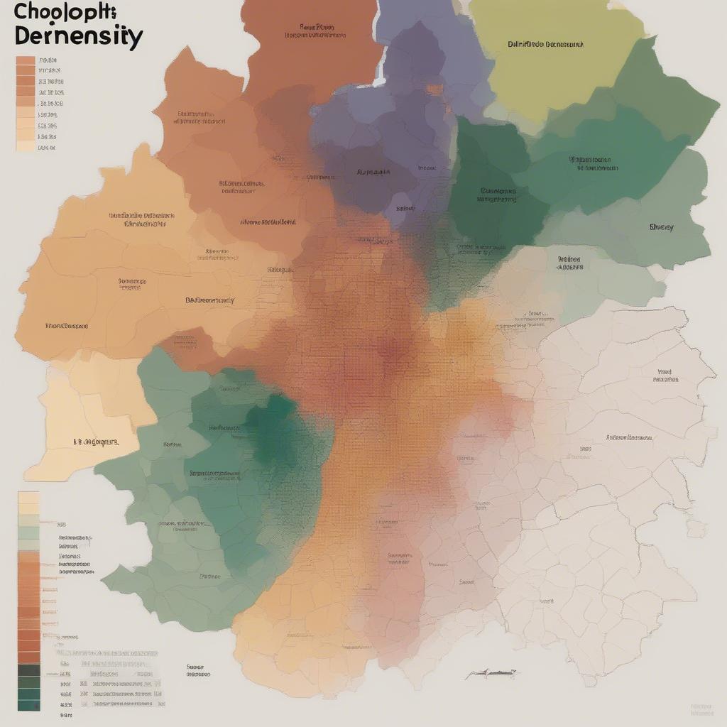 Bản đồ Choropleth thể hiện mật độ dân số