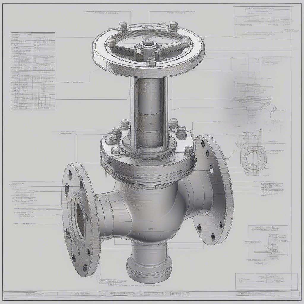 Bản vẽ CAD van nước cửa 1