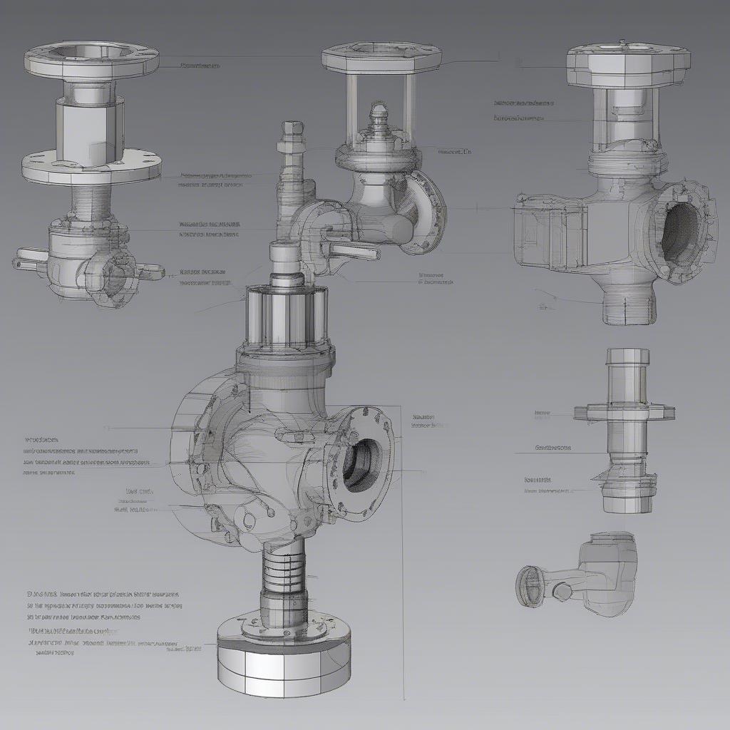 Bản vẽ CAD van nước globe