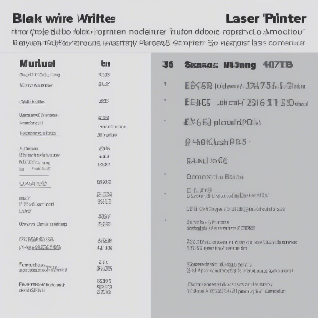 Bảng giá các loại máy in laser đen trắng