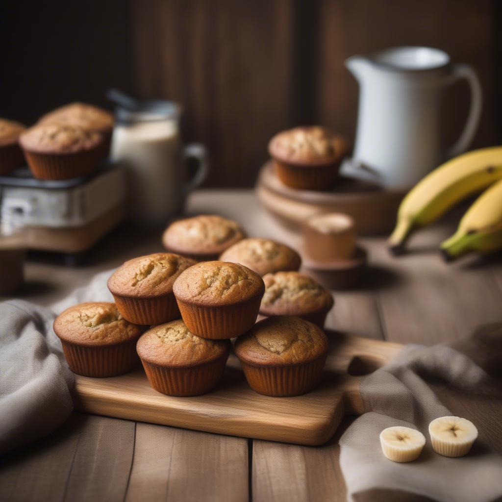 Bánh Muffin Chuối Chín Mềm Xốp