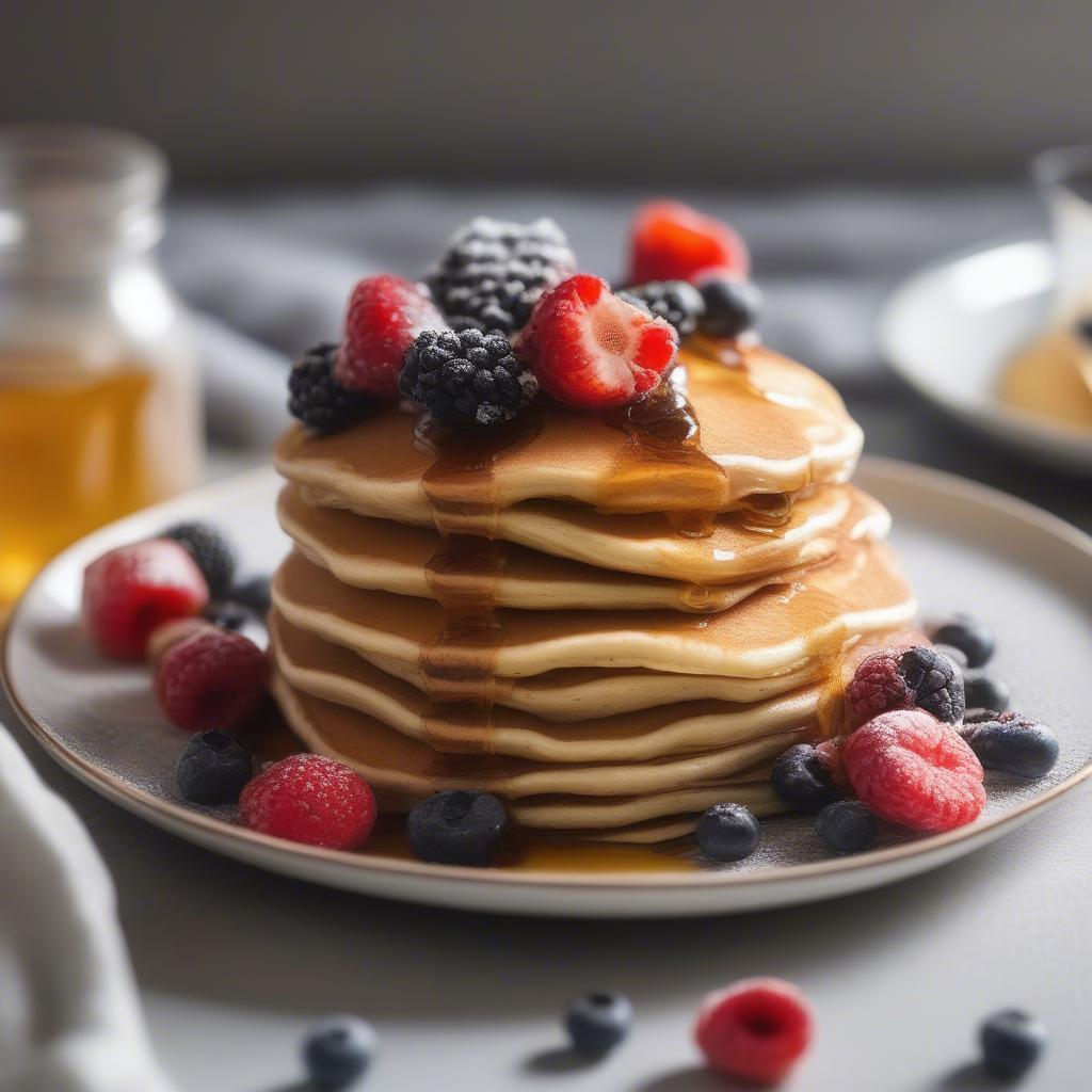 Bánh pancake mềm xốp, thơm ngon