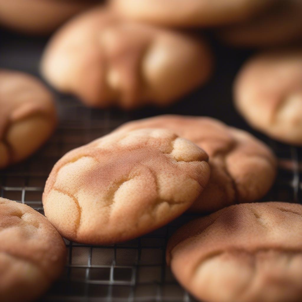 Bánh quy Snickerdoodles mềm xốp, phủ lớp đường quế thơm phức.