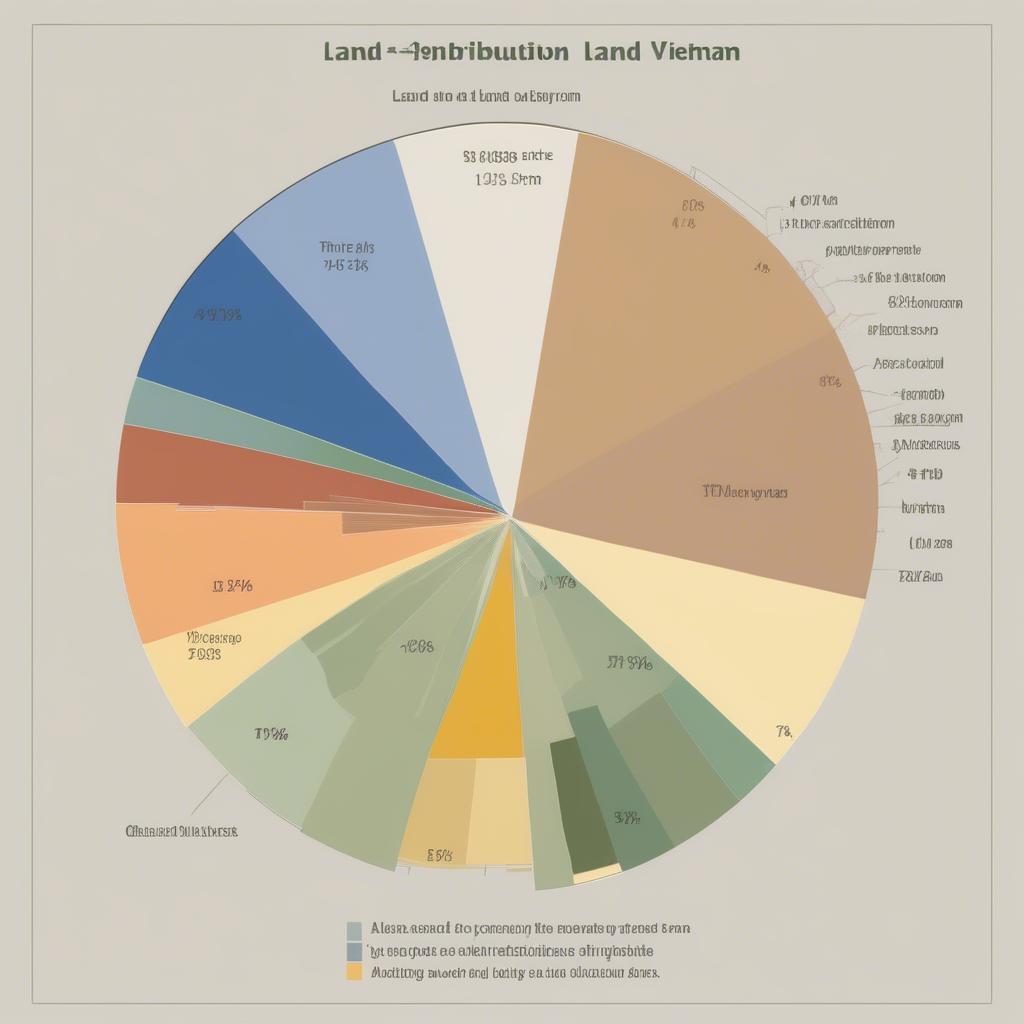 Biểu đồ thống kê phân loại đất ở Việt Nam theo diện tích và tỷ lệ phần trăm