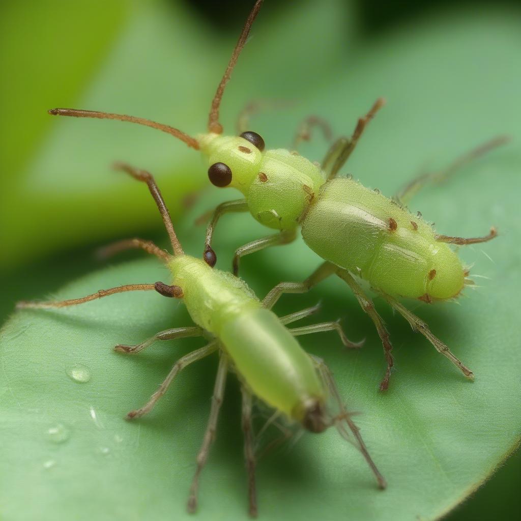 Rầy mềm trên lá cây