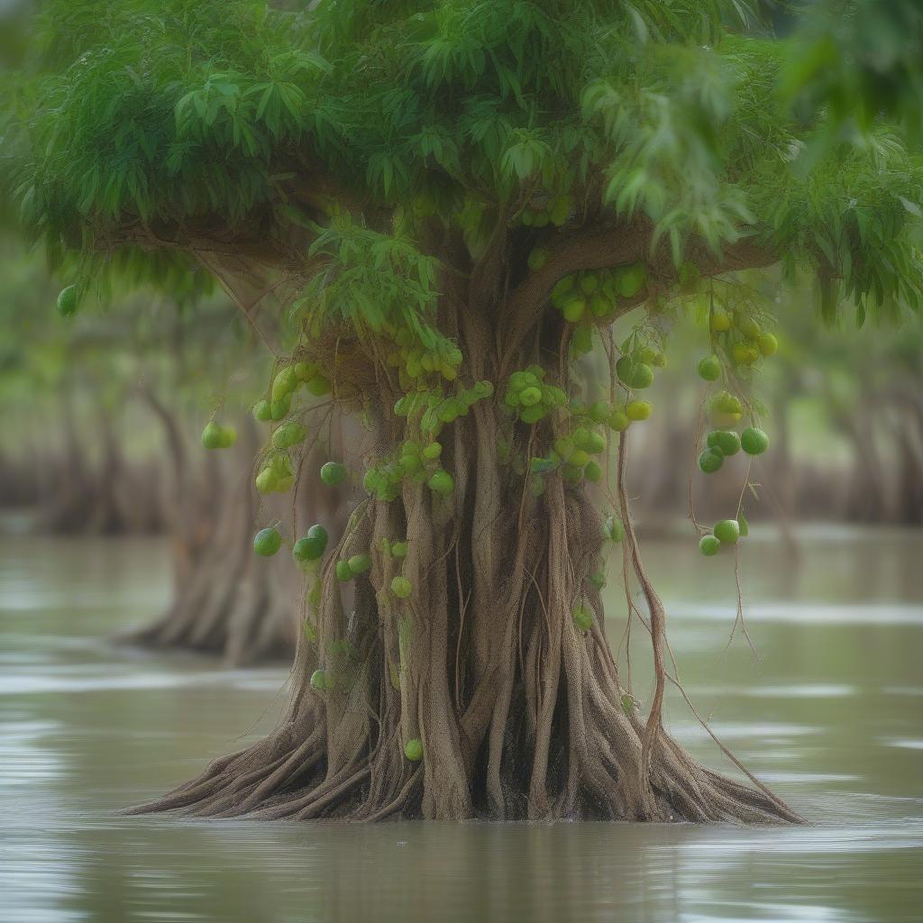 Bưởi da xanh chịu ngập