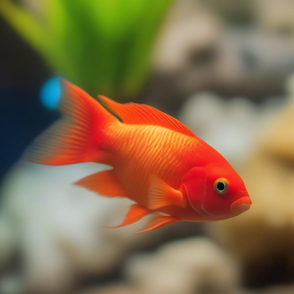 Cá Blood Parrot Cichlid Đỏ Sắc