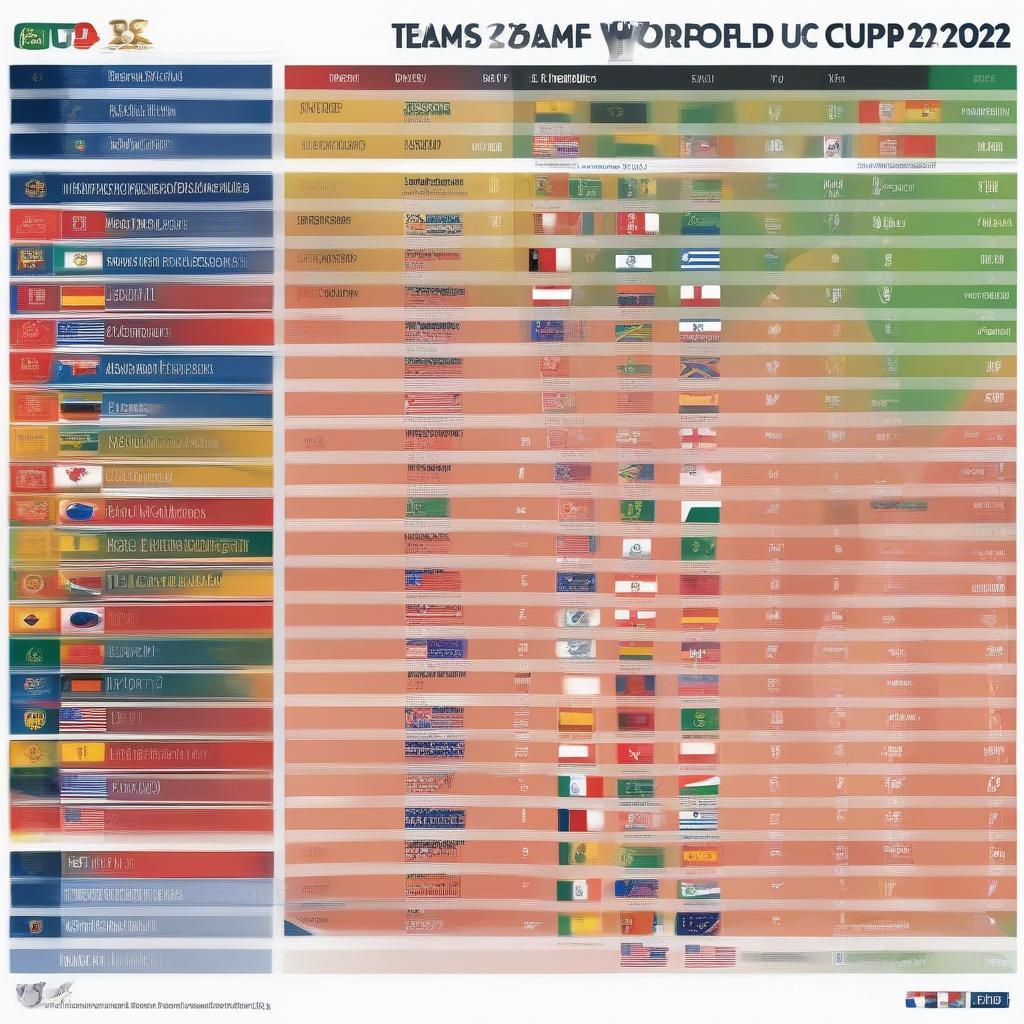 Các bảng xếp hạng vòng loại World Cup 2022