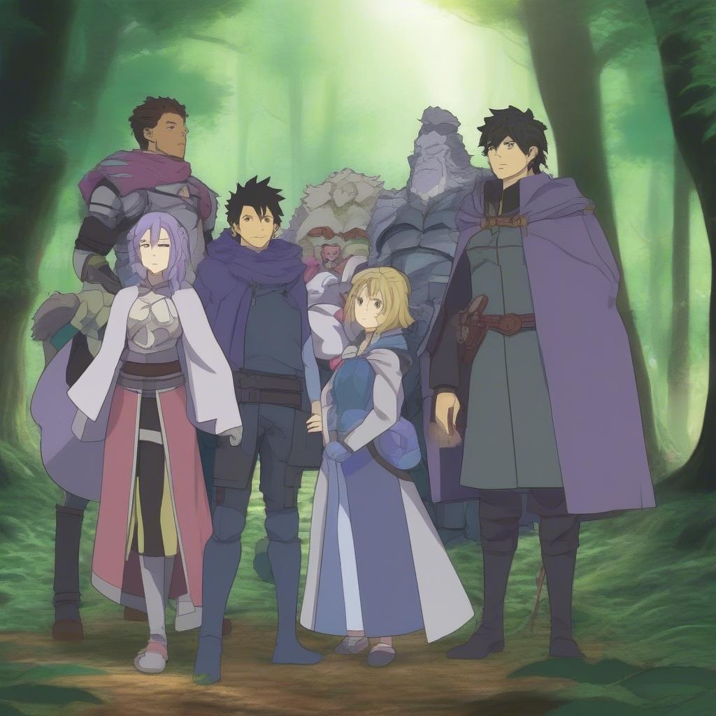 Log Horizon: Hình ảnh các nhân vật chính trong anime Log Horizon.