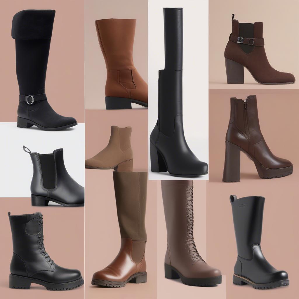 Các kiểu dáng boots phổ biến