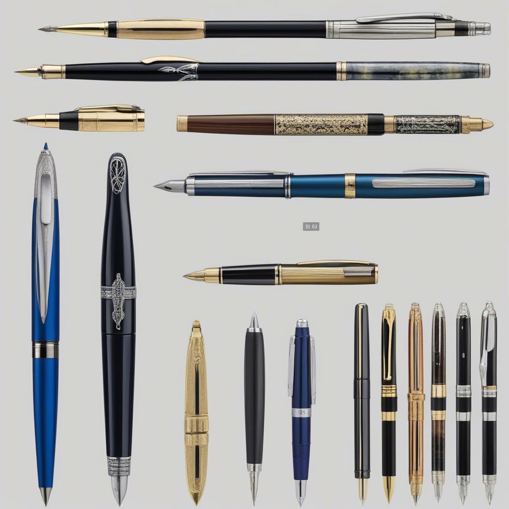 Các loại bút máy nổi tiếng khác như Waterman, Pilot, Lamy