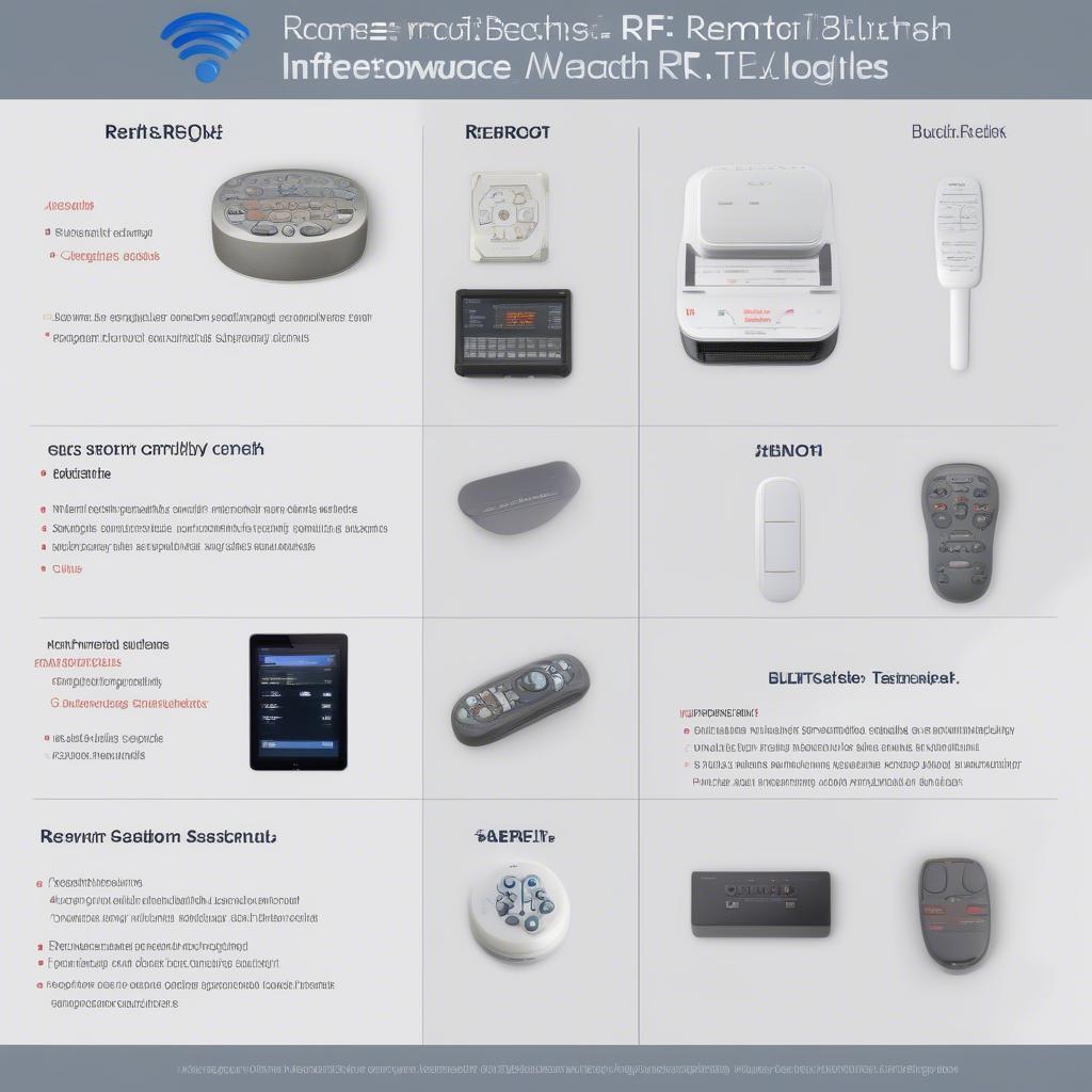 Types of RF, IR, and Bluetooth Switches