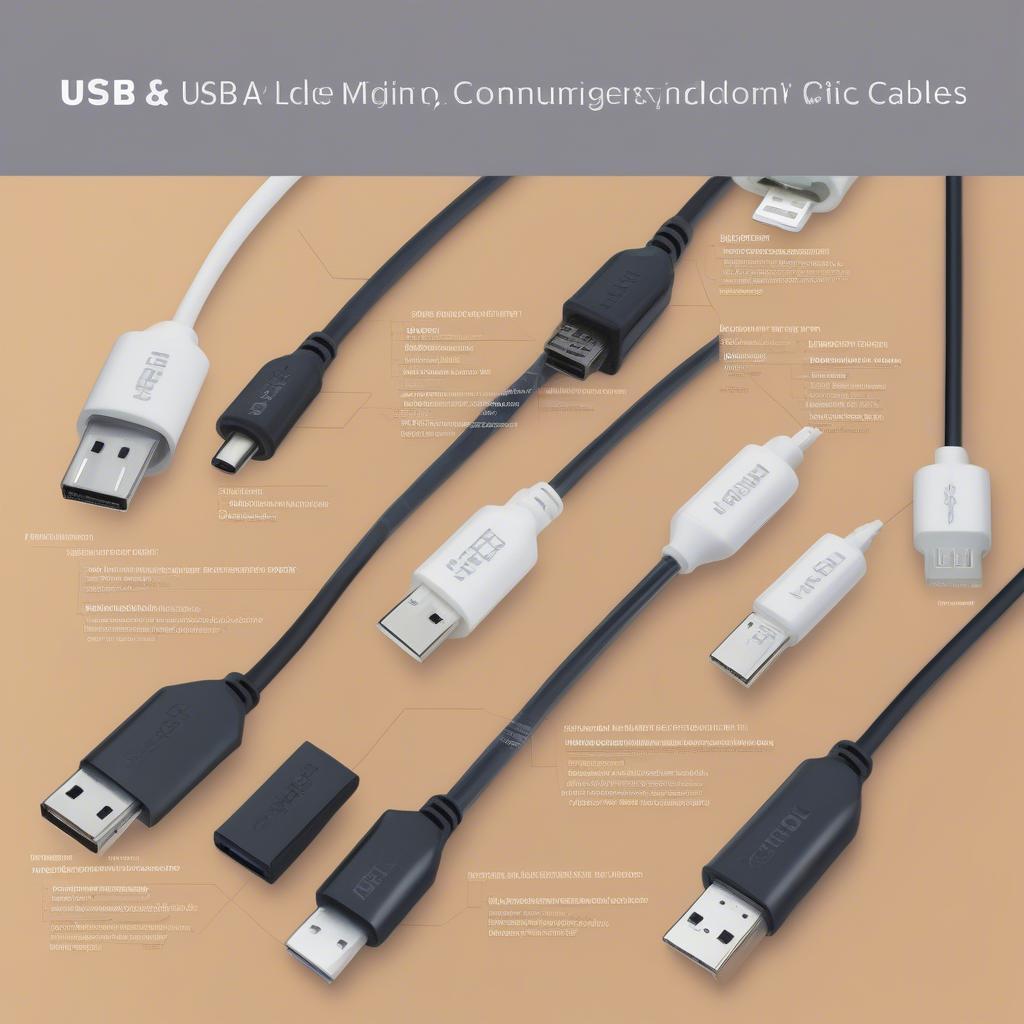 Các loại dây cáp USB phổ biến