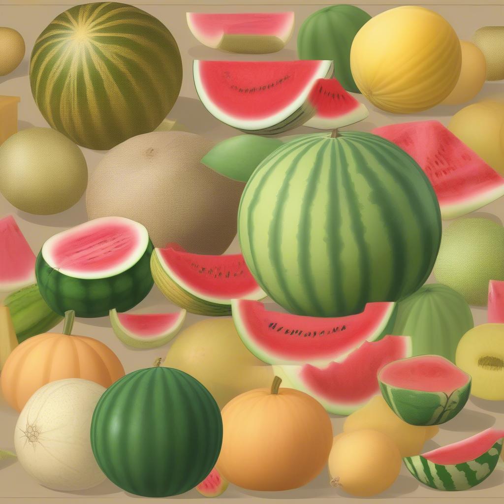 Various types of melons in English