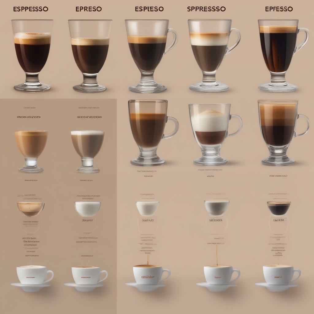 Các Loại Espresso Cổ Điển: Espresso, Doppio, Ristretto và Lungo