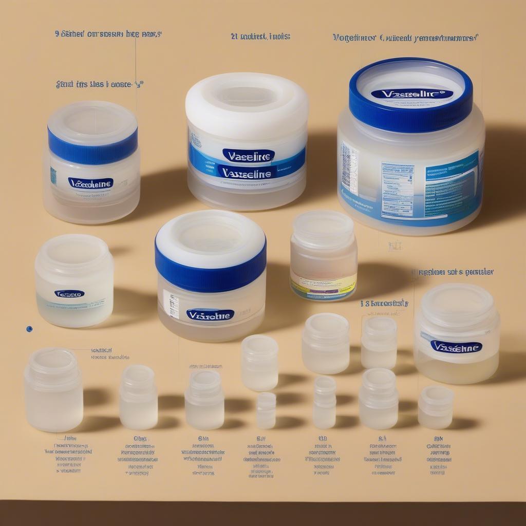 Các loại gram của Vaseline