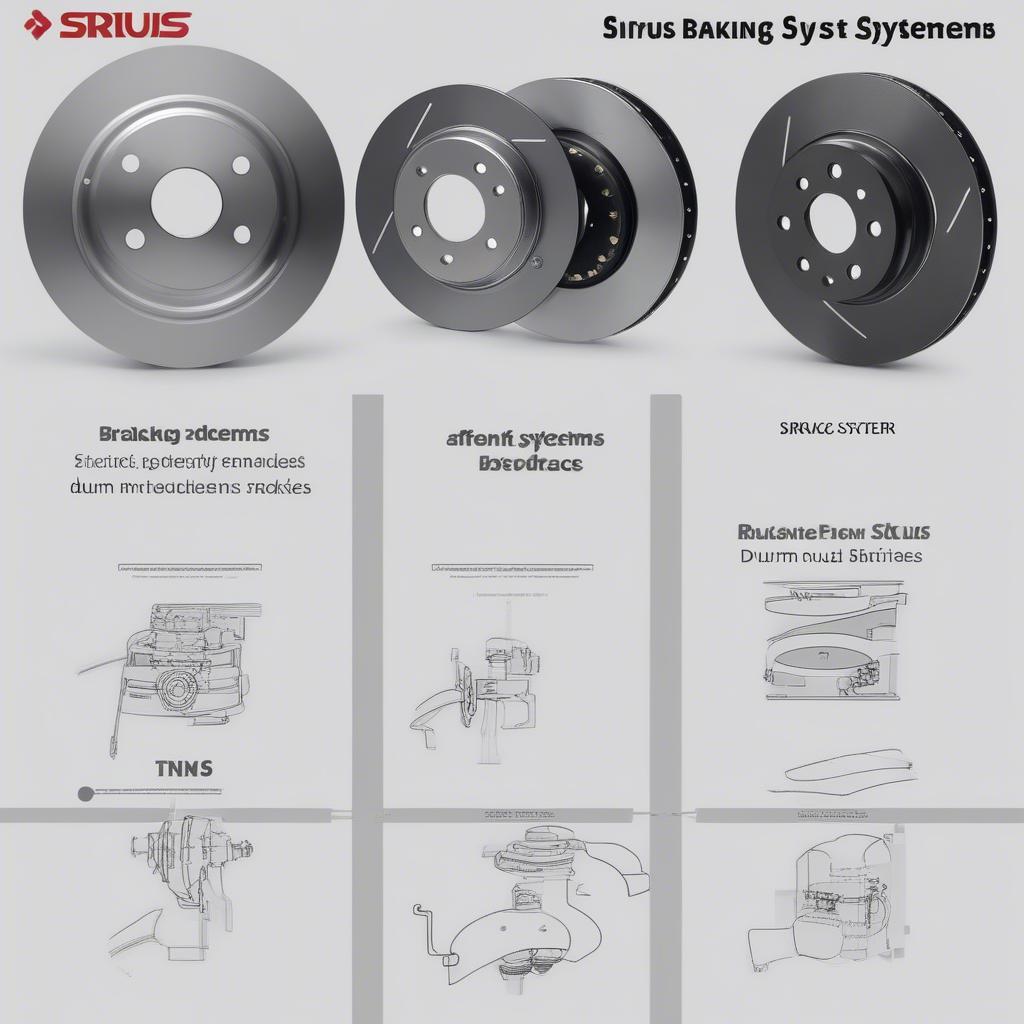 Các loại xe Sirius phân loại theo hệ thống phanh