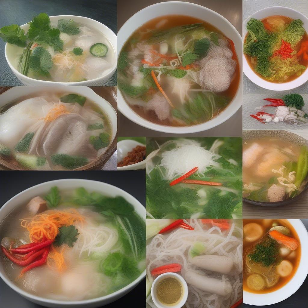 Canh chua rau củ đa dạng