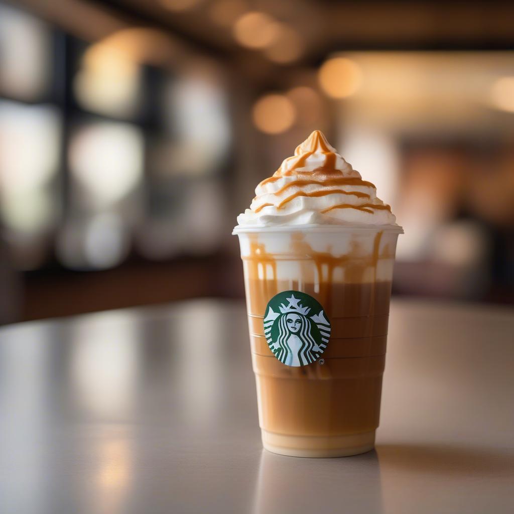 Ly Caramel Latte Starbucks thơm ngon, béo ngậy