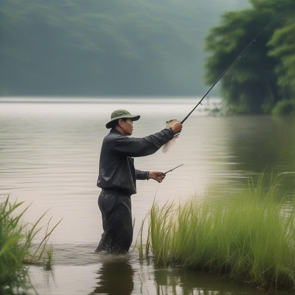 Câu cá lóc bằng lure