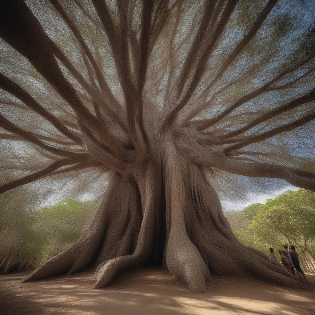 Cây Arbol del Tule với chu vi khổng lồ ở Oaxaca, Mexico