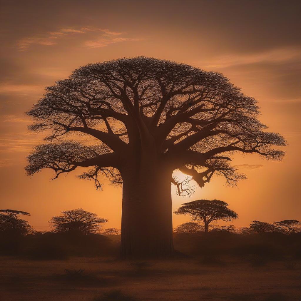 Cây Baobab Grandidieri ở Madagascar