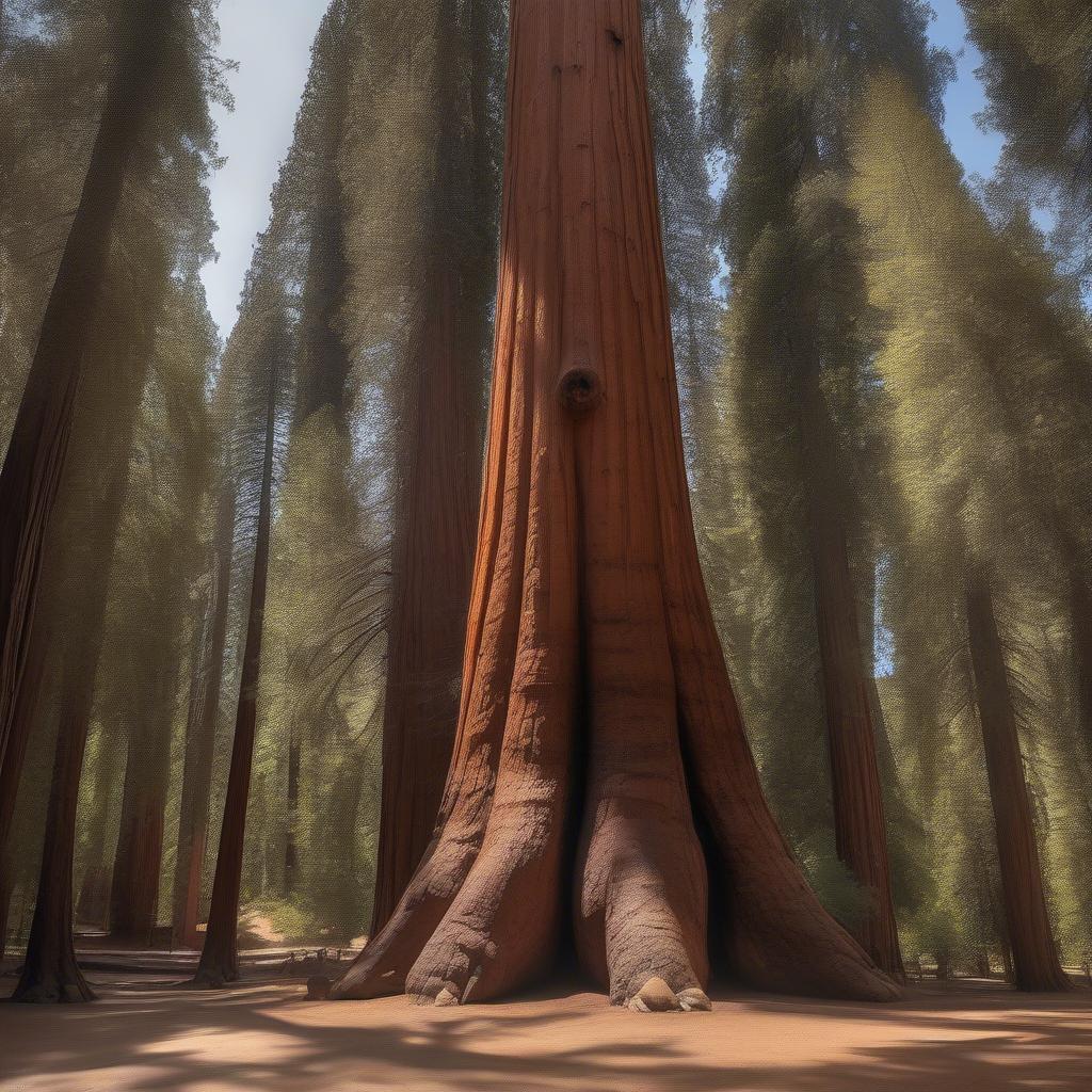 Cây General Sherman khổng lồ trong Vườn quốc gia Sequoia