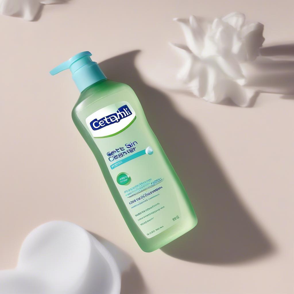 Cetaphil cho da nhạy cảm: hình ảnh sản phẩm Cetaphil Gentle Skin Cleanser.