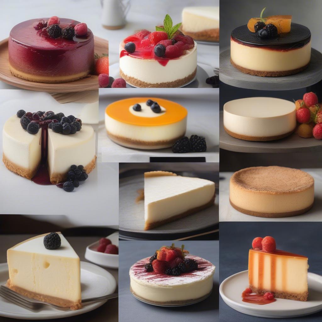 Các loại cheesecake đa dạng hương vị và hình dáng