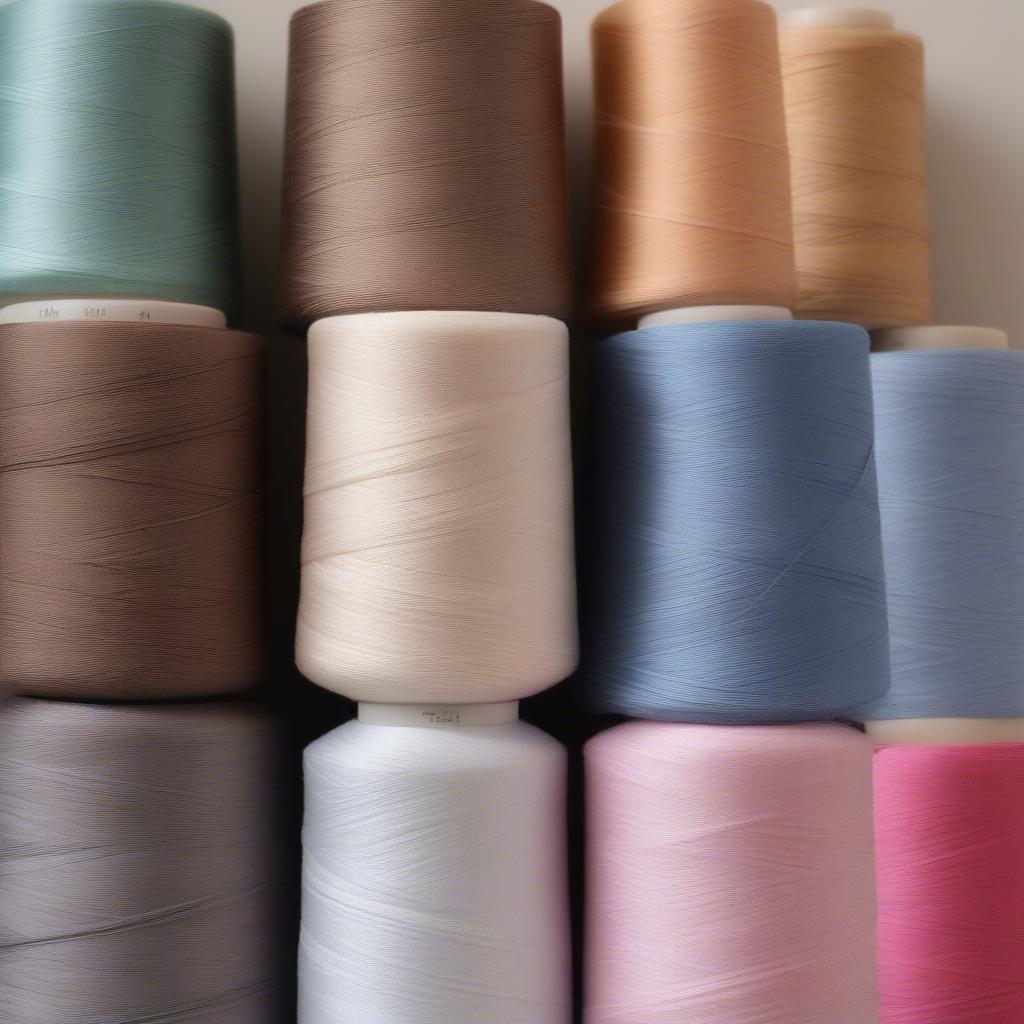 Chỉ Cotton, Polyester, Lụa và Nylon