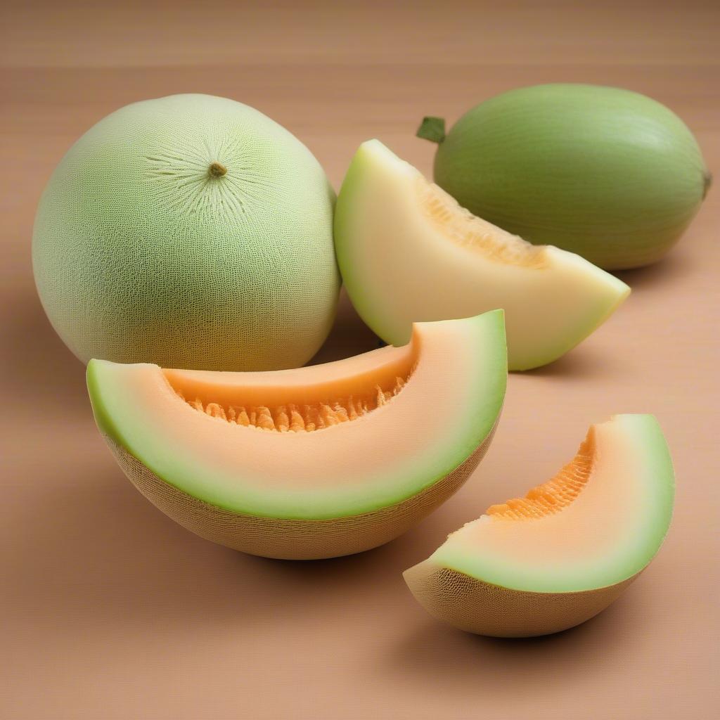 Cantaloupe and Honeydew Melon in English