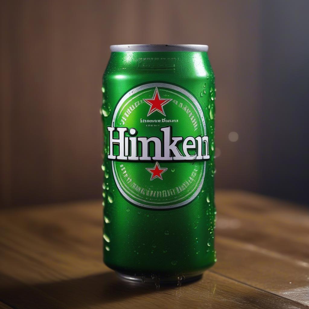 Lon Heineken Original màu xanh lá cây đặc trưng