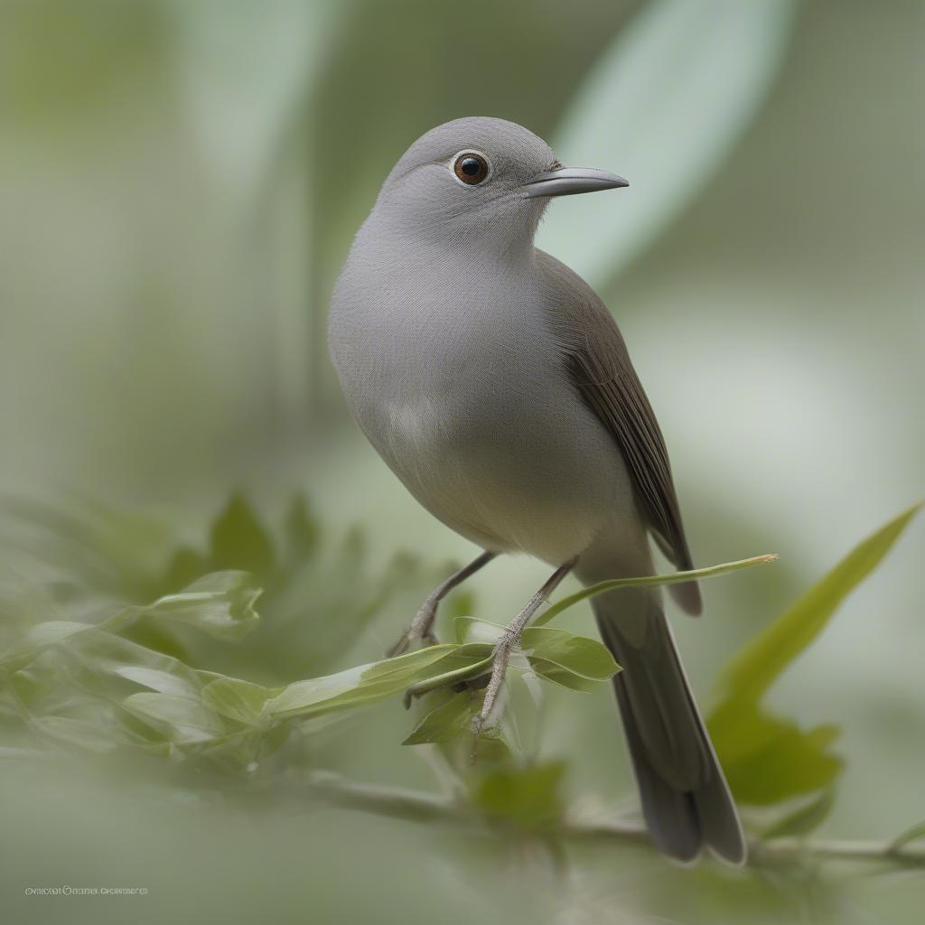 Chim Họa Mi Lưng Xám