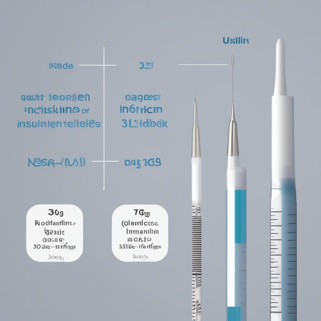 So sánh độ dày của kim tiêm insulin