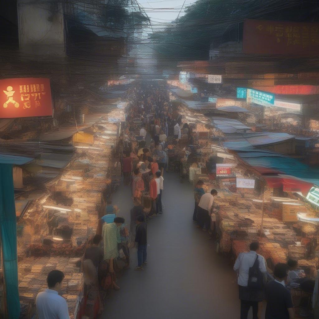 Buying Phones at Nhat Tao Market