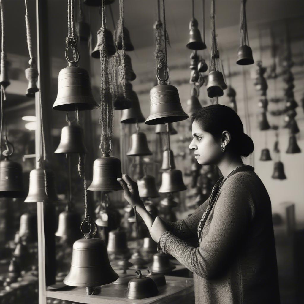 Woman Choosing Indian Bells