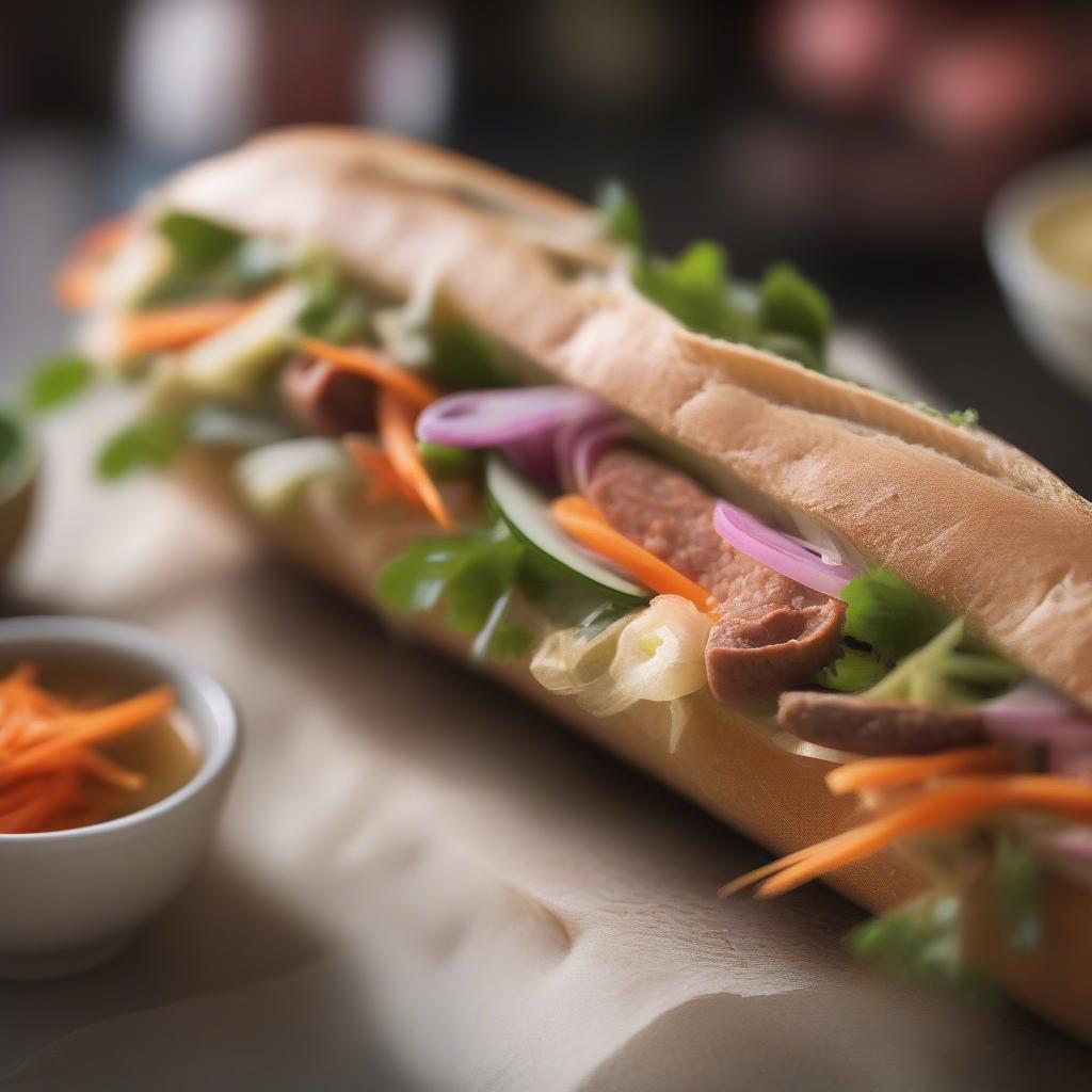 Nhân bánh mì truyền thống pate chả lụa