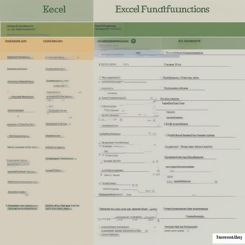 Phân loại các hàm trong Excel