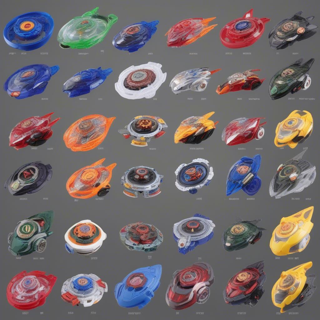 Phân loại con quay Beyblade theo hệ thống chiến đấu, chất liệu và hãng sản xuất