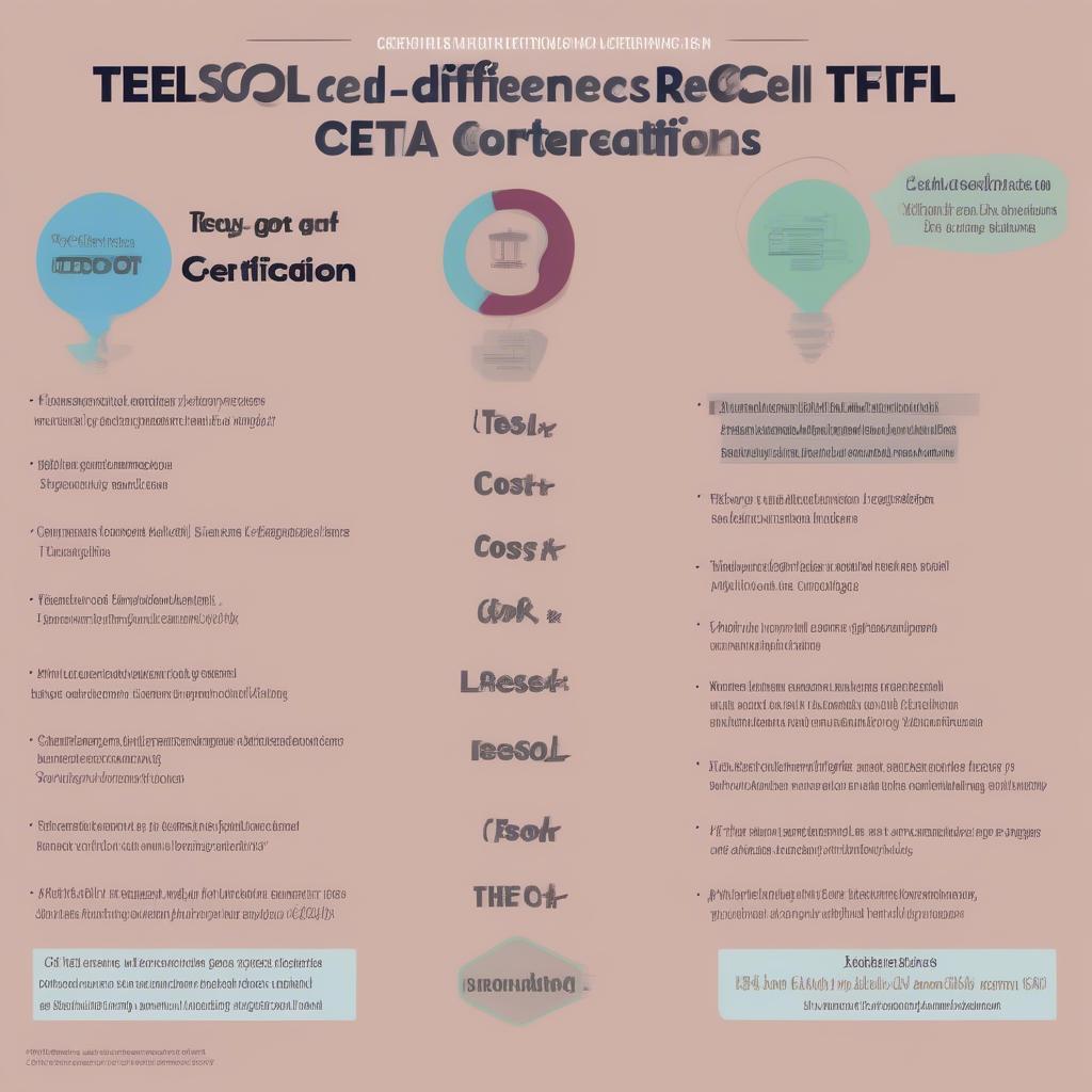 So sánh các chứng chỉ TESOL, CELTA và TEFL