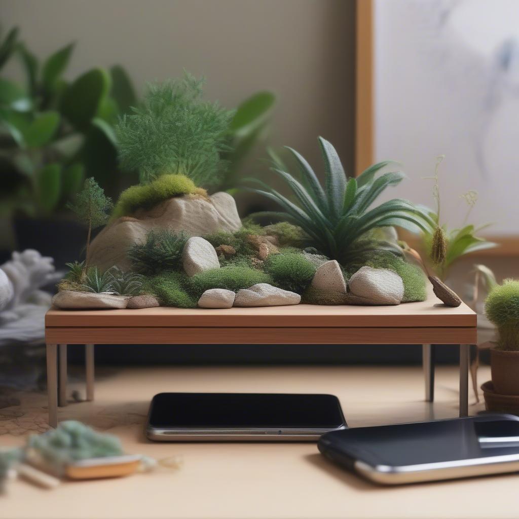 Miniature landscape on the desk