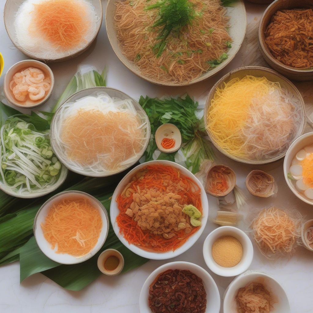 Topping bánh tráng nướng Biên Hòa đa dạng, phong phú