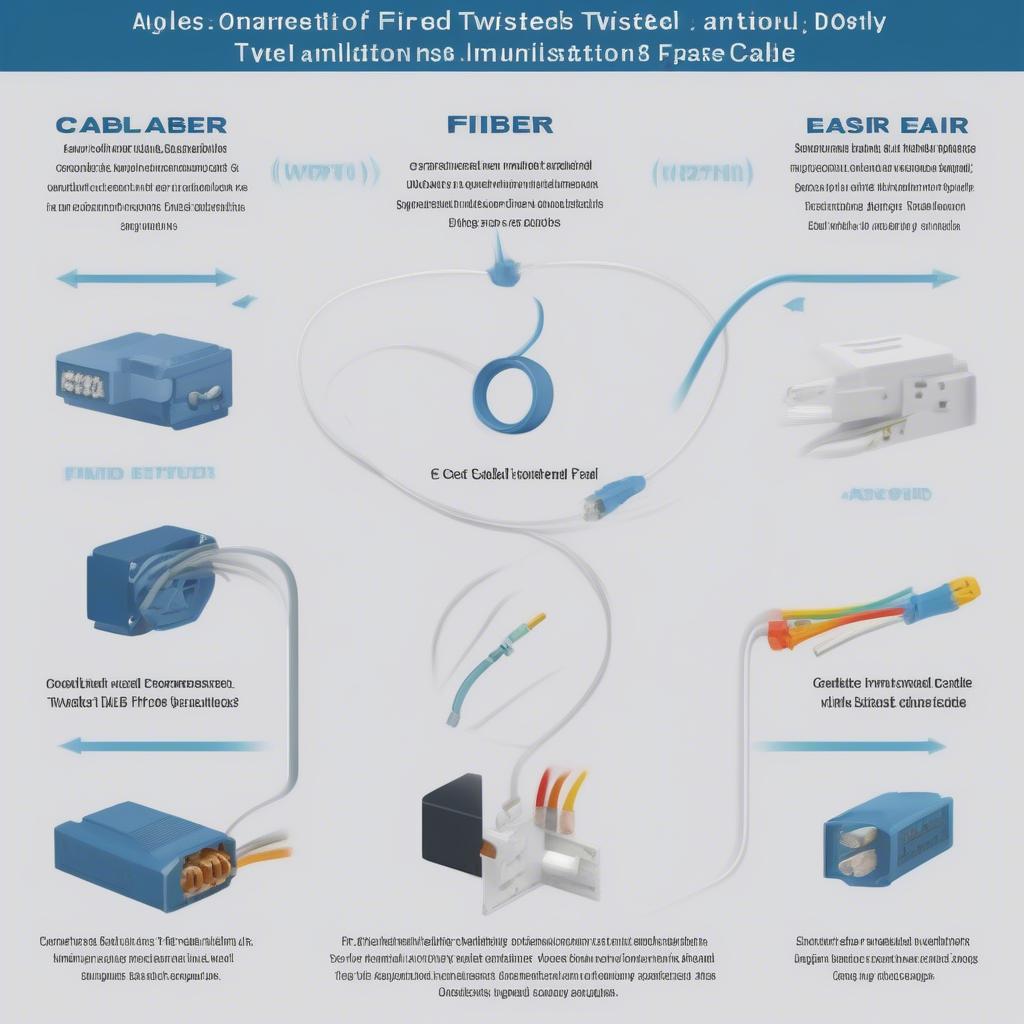 Ưu nhược điểm của các loại dây cáp: Coaxial, Twisted Pair, Fiber Optic