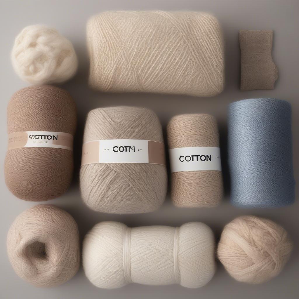 Vải tự nhiên cotton, lanh, lụa, len