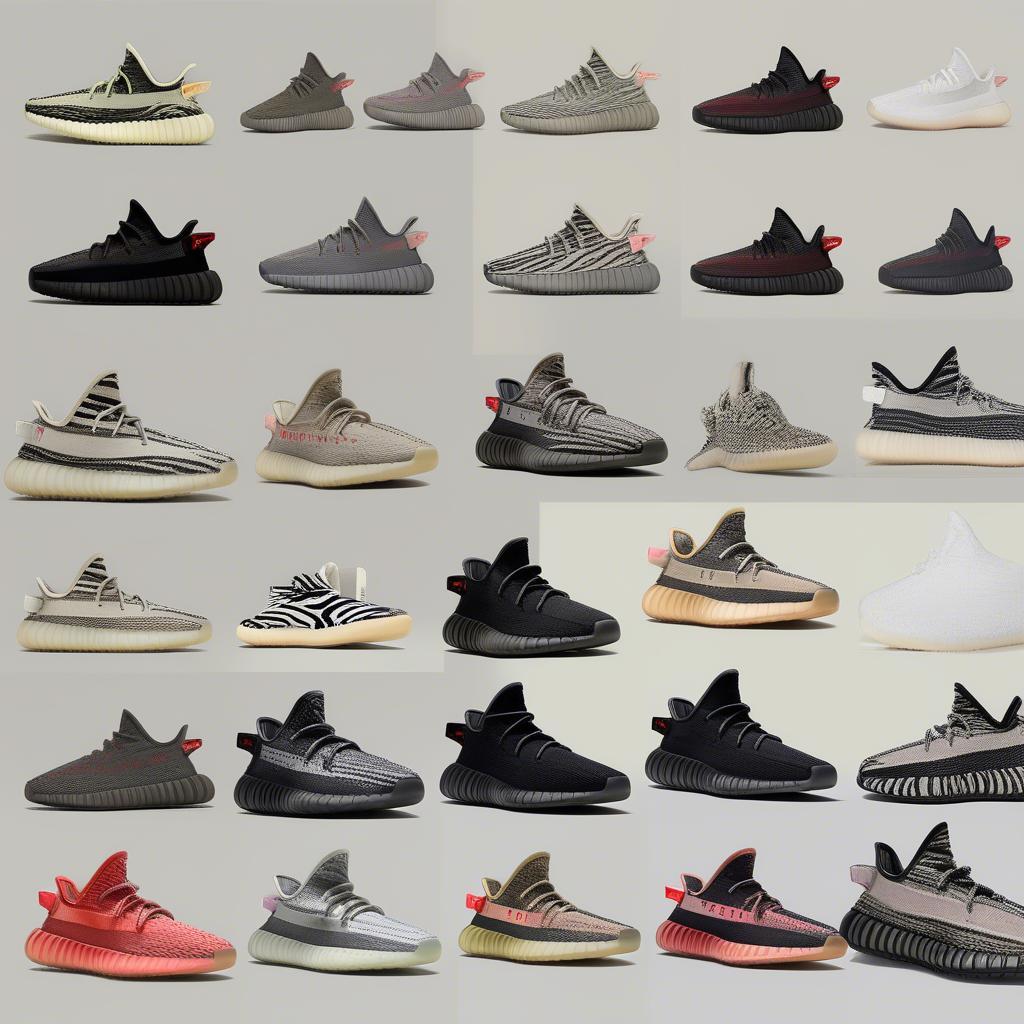 Tổng hợp các phiên bản Yeezy 350 khác nhau