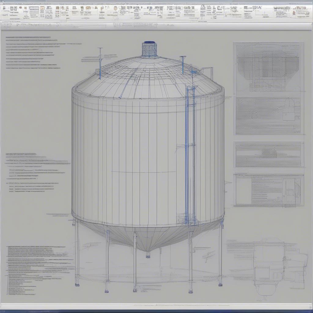 Bản vẽ AutoCAD bể nước sinh hoạt