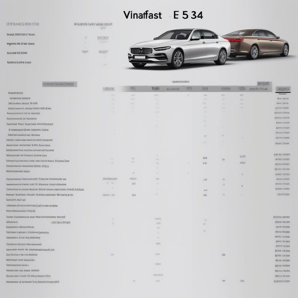 Bảng giá xe Vinfast VF e34