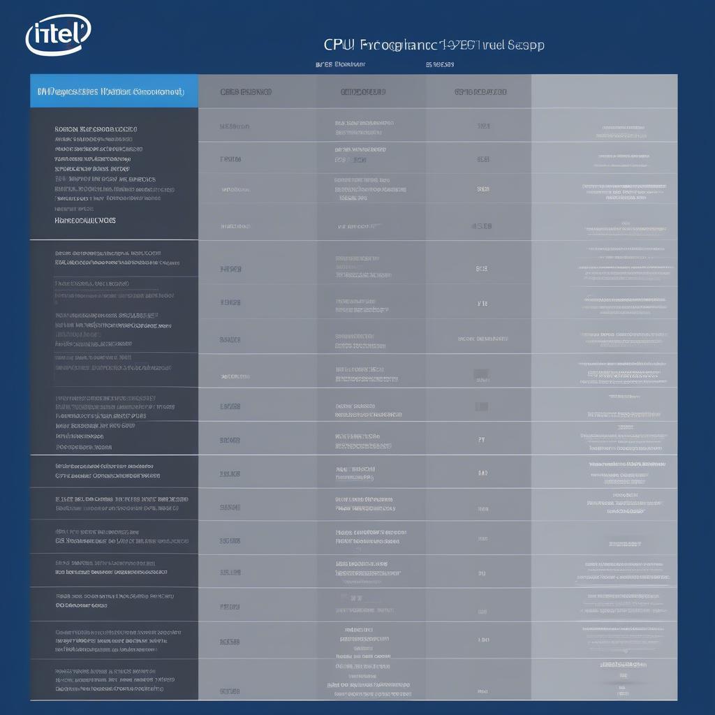 Bảng xếp hạng CPU Intel mới nhất