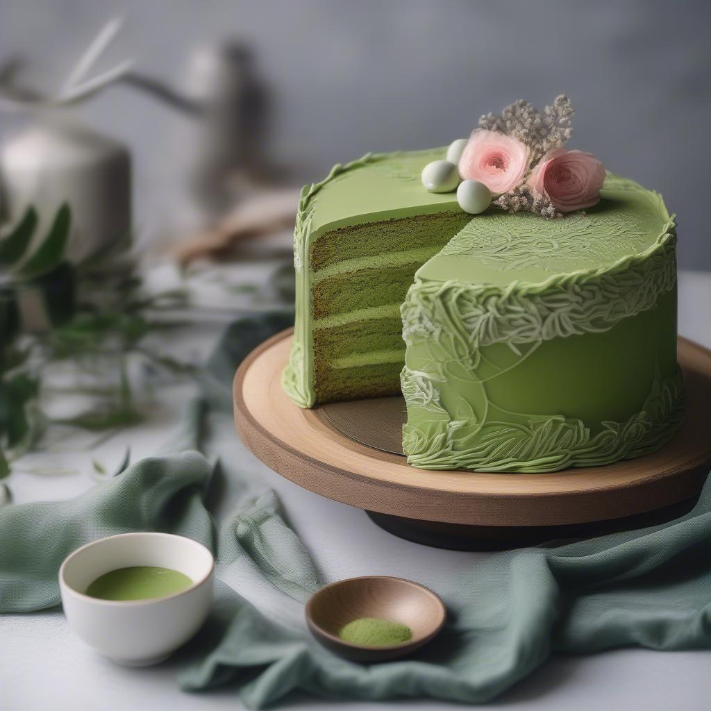 Bánh Matcha Trà Xanh Nhật Bản Hấp Dẫn