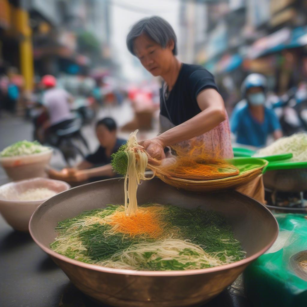 Bánh tráng trộn đường phố Sài Gòn